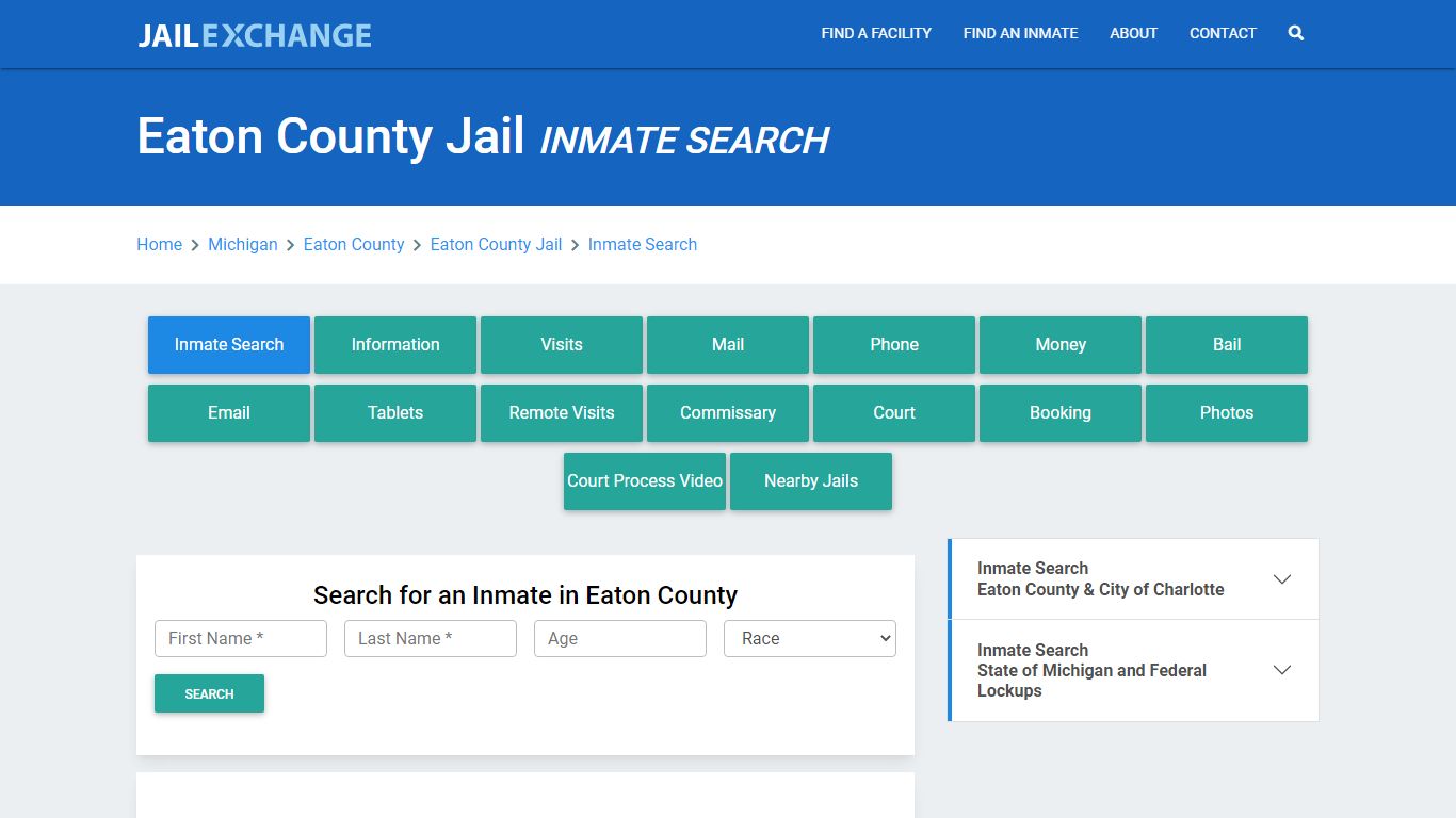 Eaton County Jail, MI Inmate Search: Roster & Mugshots