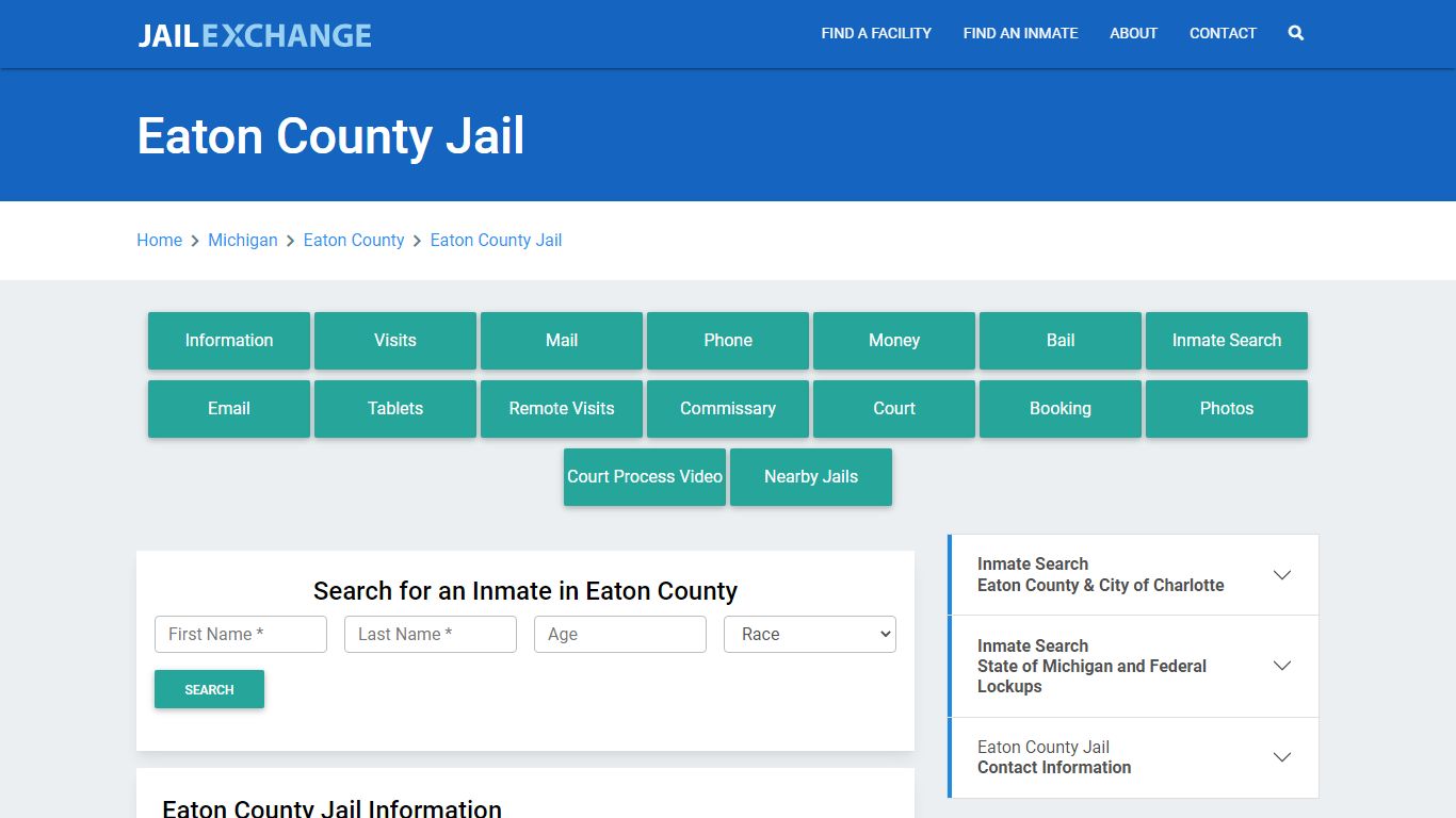 Eaton County Jail Roster Lookup, MI, Inmate Search